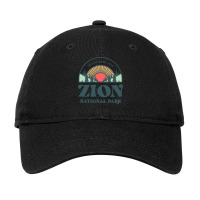 Retro Style Utah Zion National Park Adjustable Cap | Artistshot