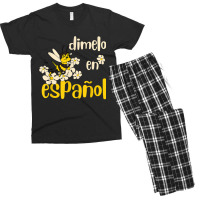 Dimelo En Espanol Cute Bee Spanish Teacher Maestra Bilingue Men's T-shirt Pajama Set | Artistshot