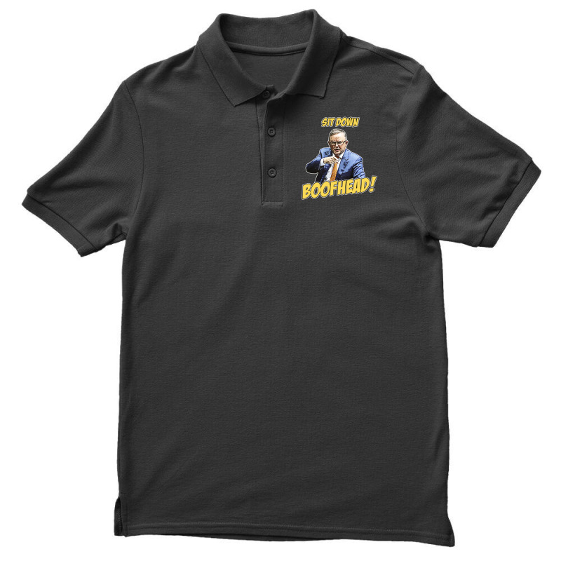 Sit Down Boofhead - Albo Auspol Dutton Australian Politics Anthony Alb Men's Polo Shirt | Artistshot