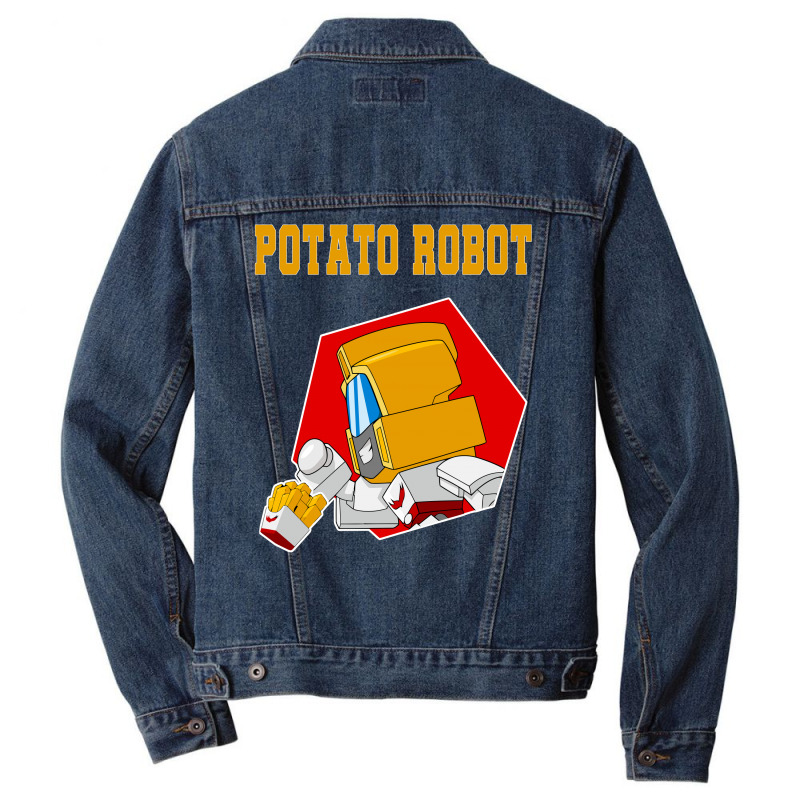 Potato Robot Men Denim Jacket | Artistshot