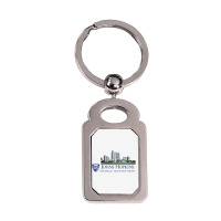 Johns Hopkins Center For Talented Youth Silver Rectangle Keychain | Artistshot