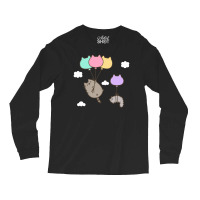 Raninbow Cat Ballon Long Sleeve Shirts | Artistshot