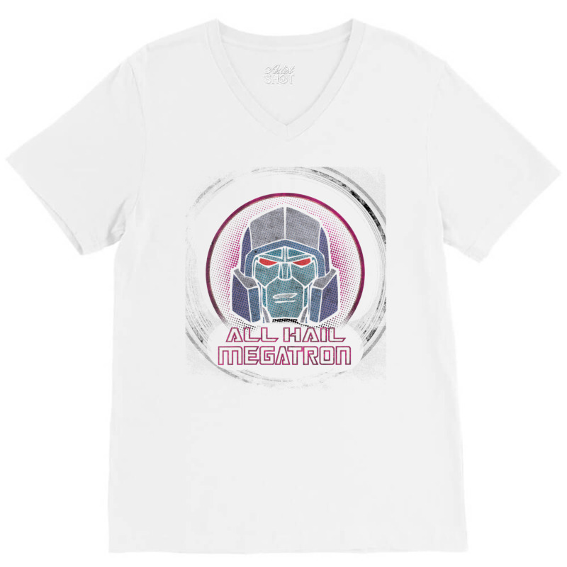 Us Transformers Megatron Badge All Hail 01 Black V-neck V-Neck Tee by PhamThinh | Artistshot