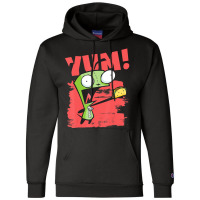 Invader Zim Gir Screaming Yum! Taco Portrait Champion Hoodie | Artistshot