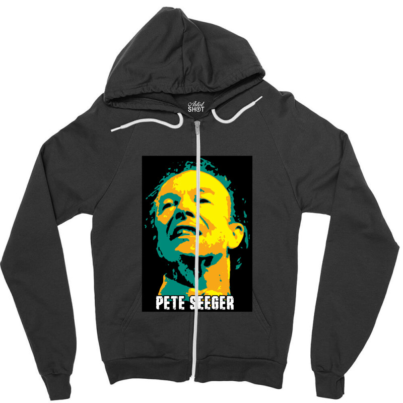 Pete Seeger An American Folk Singer And Social Activist V2 Sticker Zipper Hoodie | Artistshot