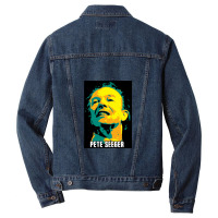 Pete Seeger An American Folk Singer And Social Activist V2 Sticker Men Denim Jacket | Artistshot