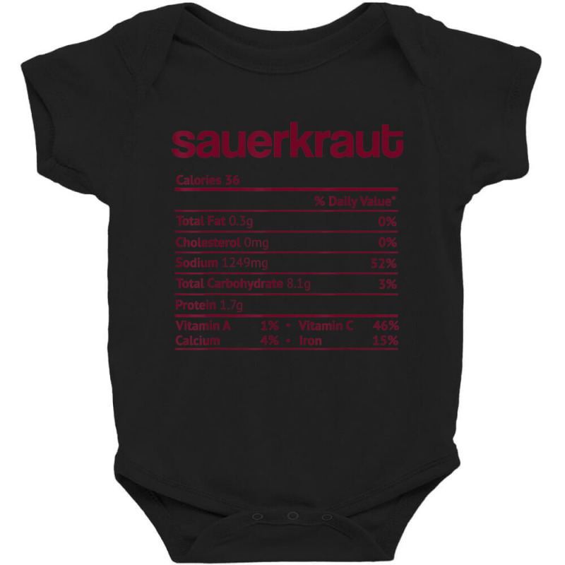 Sauerkraut Nutrition Fact Thanksgiving Christmas Baby Bodysuit by cm-arts | Artistshot