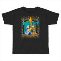 Merry Christmas Jesus Christ Nativity Scene Christian Toddler T-shirt | Artistshot