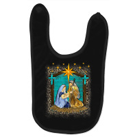 Merry Christmas Jesus Christ Nativity Scene Christian Baby Bibs | Artistshot