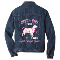 Just A Girl Who Loves English Springer Spaniel Shirts Men Denim Jacket | Artistshot