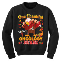 One Thankful Oncology Nurse Dabbing Turkey Thanksgiving Youth Sweatshirt | Artistshot