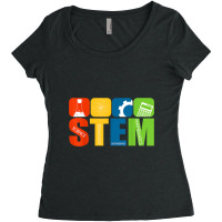 Stem Teacher Science Technology Engineering Math Women's Triblend Scoop T-shirt | Artistshot