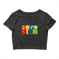 Stem Teacher Science Technology Engineering Math Crop Top | Artistshot