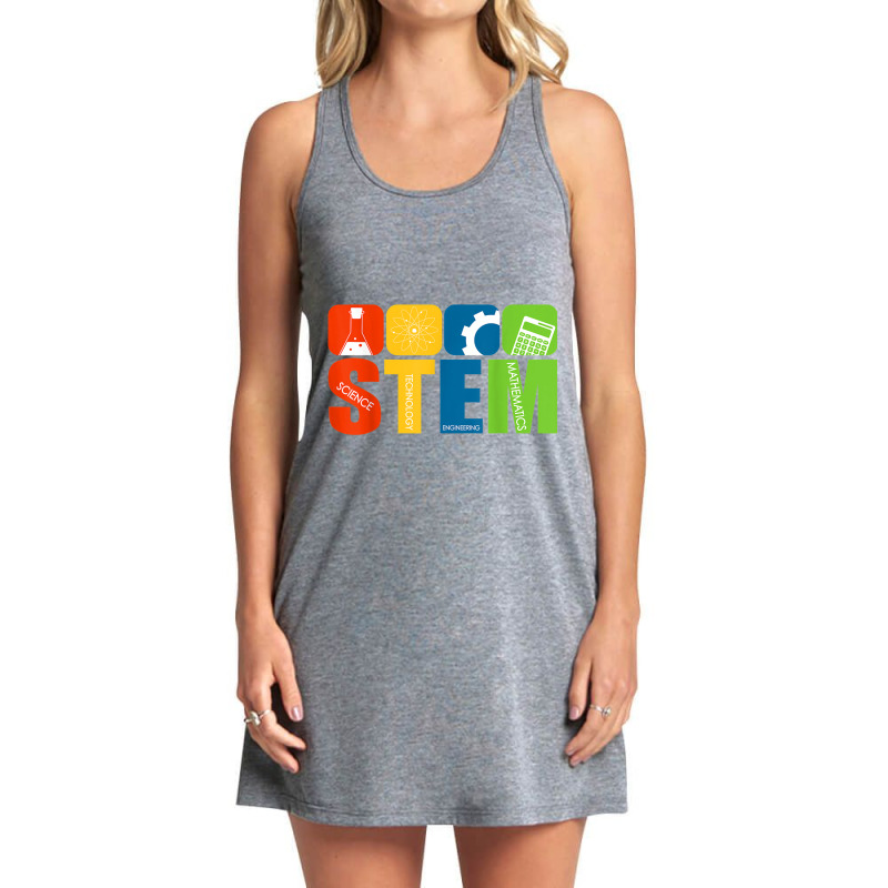 Stem Teacher Science Technology Engineering Math Tank Dress by dirije | Artistshot