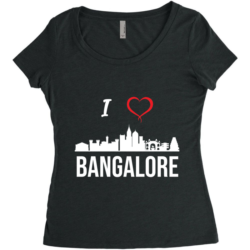 I Love Banalore Bengaluru India Women's Triblend Scoop T-shirt by cm-arts | Artistshot