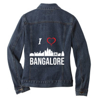 I Love Banalore Bengaluru India Ladies Denim Jacket | Artistshot