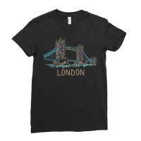 Tower Bridge London Unique Hand Drawn Art T Shirt Ladies Fitted T-shirt | Artistshot