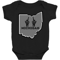 Middle Finger Michigan Baby Bodysuit | Artistshot