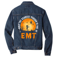 Halloween Emt For Men & Women Emergency Medical Technician Men Denim Jacket | Artistshot