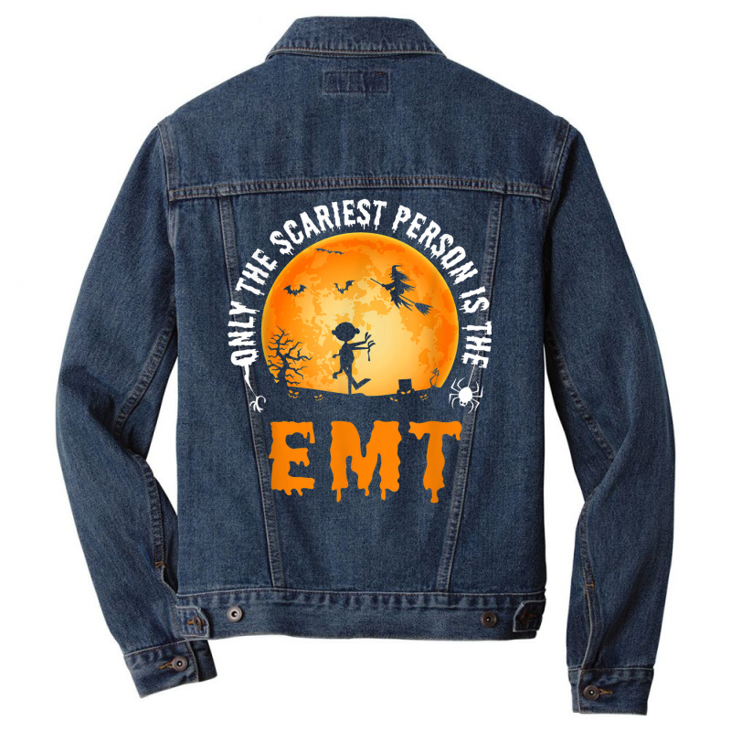 Halloween Emt For Men & Women Emergency Medical Technician Men Denim Jacket | Artistshot