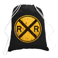 Railroad Crossing Sign 1935 Train Warning Symbol Drawstring Bags | Artistshot