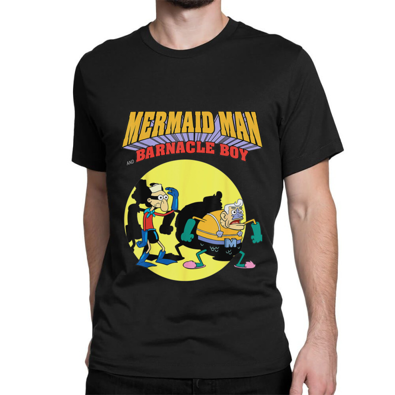 Mermaid Man Barnacle Boy For Fan Classic T-shirt by RachelleWolf | Artistshot