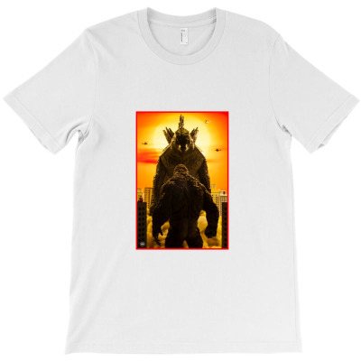 Godzilla Vs Kong Behold, Your God Godzilla T-shirt Designed By Hrndzaar