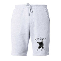 Bonjour Bitches Funny French Bulldog Dog Lover Gift Fleece Short | Artistshot