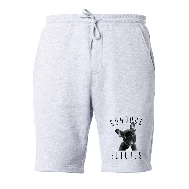 Bonjour Bitches Funny French Bulldog Dog Lover Gift Fleece Short | Artistshot