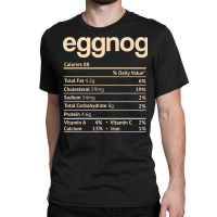 Eggnog Nutrition Facts Funny Thanksgiving Christmas Classic T-shirt | Artistshot