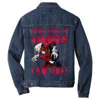 I'm Not Scared Of Vampires I'm One Vampire Halloween Men Denim Jacket | Artistshot