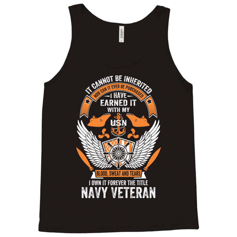 I Own It Forever The Title Navy Veteran Tank Top | Artistshot