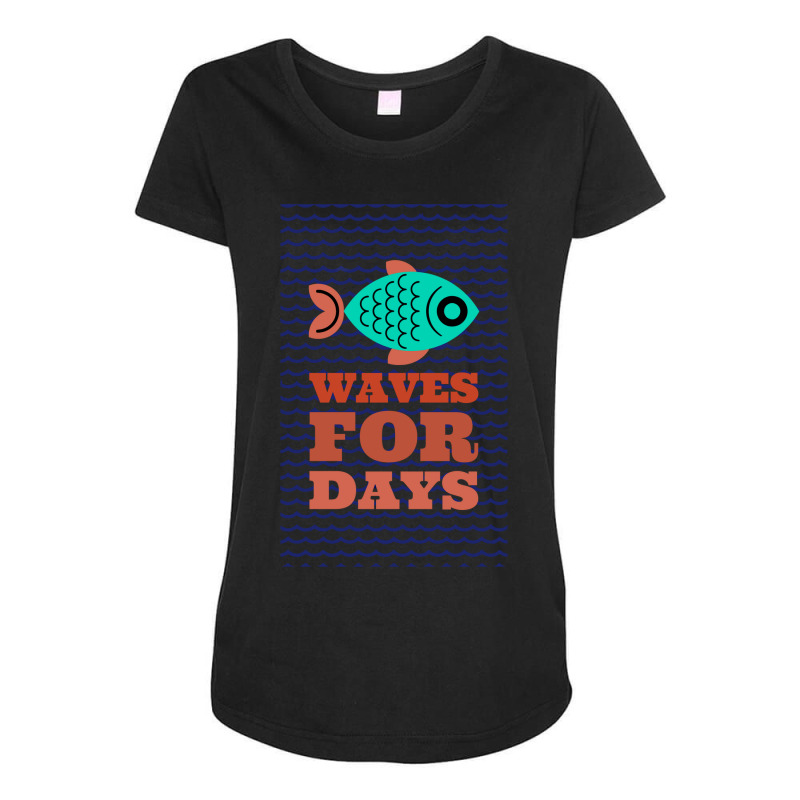 Waves For Days Maternity Scoop Neck T-shirt | Artistshot