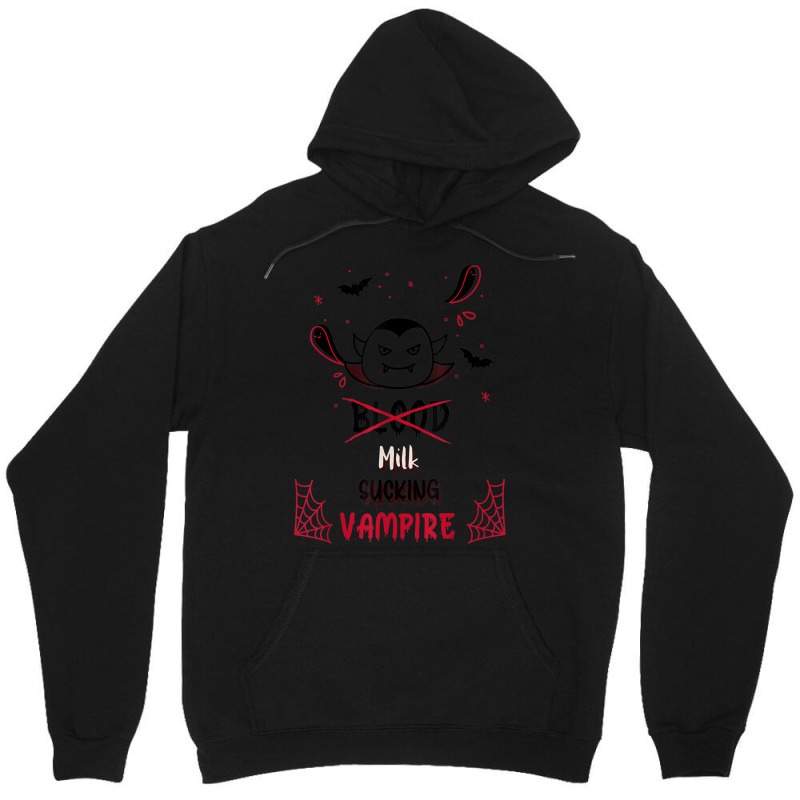 Cute Doodle Milk Sucking Vampire Halloween Costume For Kids Unisex Hoodie by Color | Artistshot