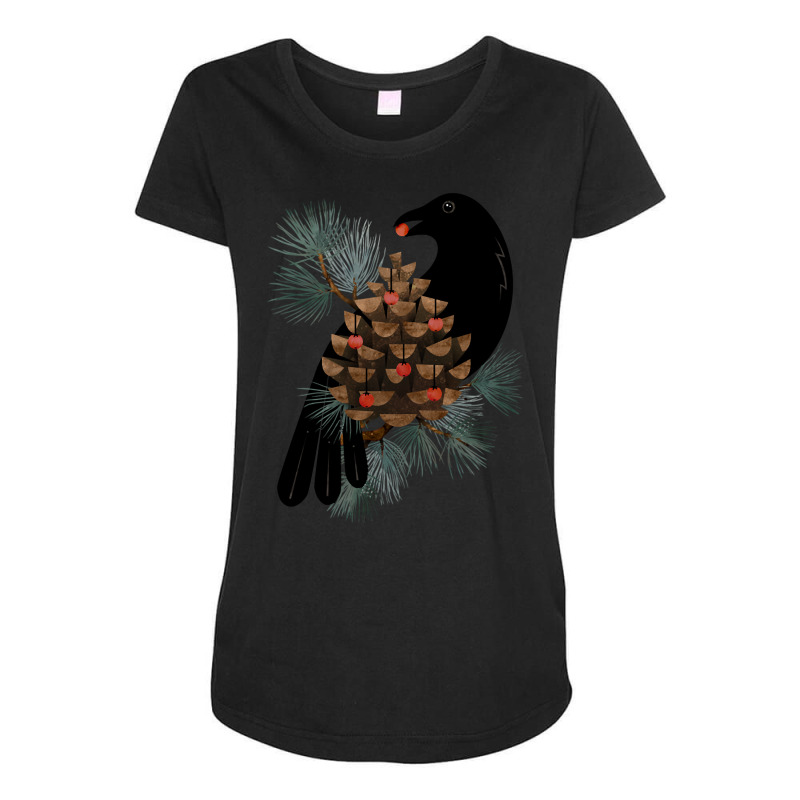 Bird & Berries Maternity Scoop Neck T-shirt by Oreilly Ulrich | Artistshot