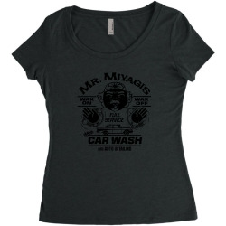wax on wax off car wash Women's Triblend Scoop T-shirt | Artistshot