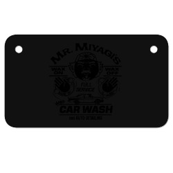 wax on wax off car wash Motorcycle License Plate | Artistshot