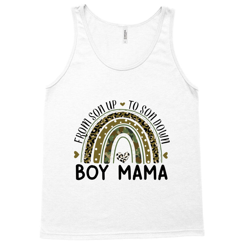 Boy Mama From Son Up To Son Down Rainbow Leopard Mom Camo Tank Top | Artistshot