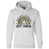 Boy Mama From Son Up To Son Down Rainbow Leopard Mom Camo Champion Hoodie | Artistshot