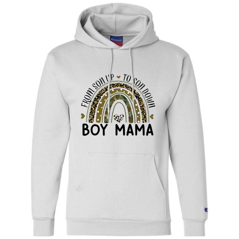 Boy Mama From Son Up To Son Down Rainbow Leopard Mom Camo Champion Hoodie | Artistshot