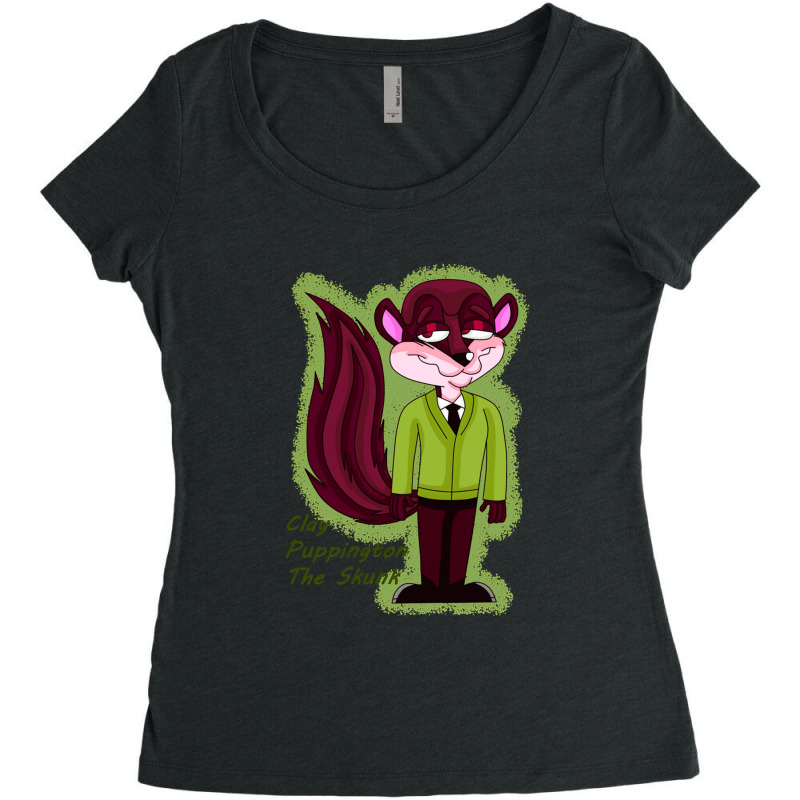 Moral Orel Puppington The Skunk Family Women's Triblend Scoop T-shirt by RichardSecker | Artistshot