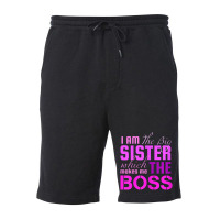 I Am The Big Sister Boss T-, Girls Women Fun Fleece Short | Artistshot