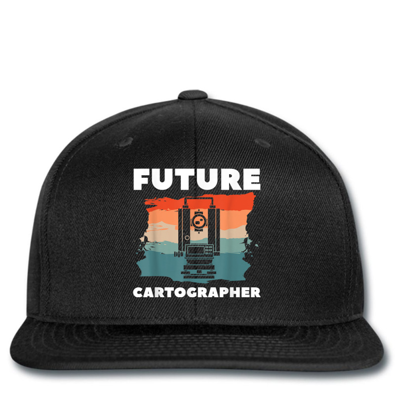 Retro Future Cartographer Map Making Cartography Printed Hat | Artistshot