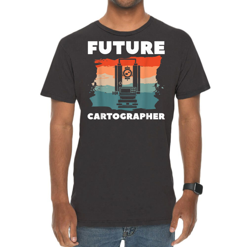 Retro Future Cartographer Map Making Cartography Vintage T-shirt | Artistshot