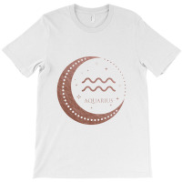 Boho Aquarius Constellation Moon Birthday T-shirt | Artistshot