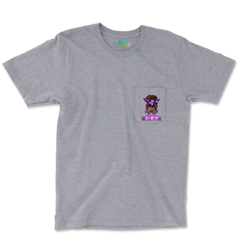 Migraine Warrior Afro Messy Bun Pocket T-shirt | Artistshot