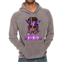 Migraine Warrior Afro Messy Bun Vintage Hoodie | Artistshot