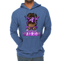 Migraine Warrior Afro Messy Bun Lightweight Hoodie | Artistshot