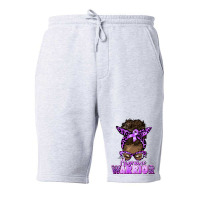 Migraine Warrior Afro Messy Bun Fleece Short | Artistshot