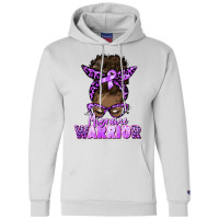 Migraine Warrior Afro Messy Bun Champion Hoodie | Artistshot